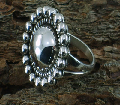 Native American Ring Sterling Silver Cluster Navajo - sz 7.25